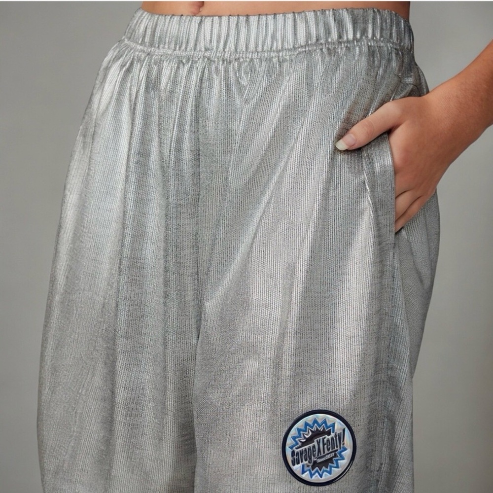 Savage X Fenty Silver Athletic Shorts
